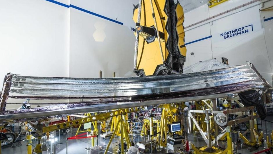 NASA.  The James Webb Telescope has finished opening the 70-meter sunvisor