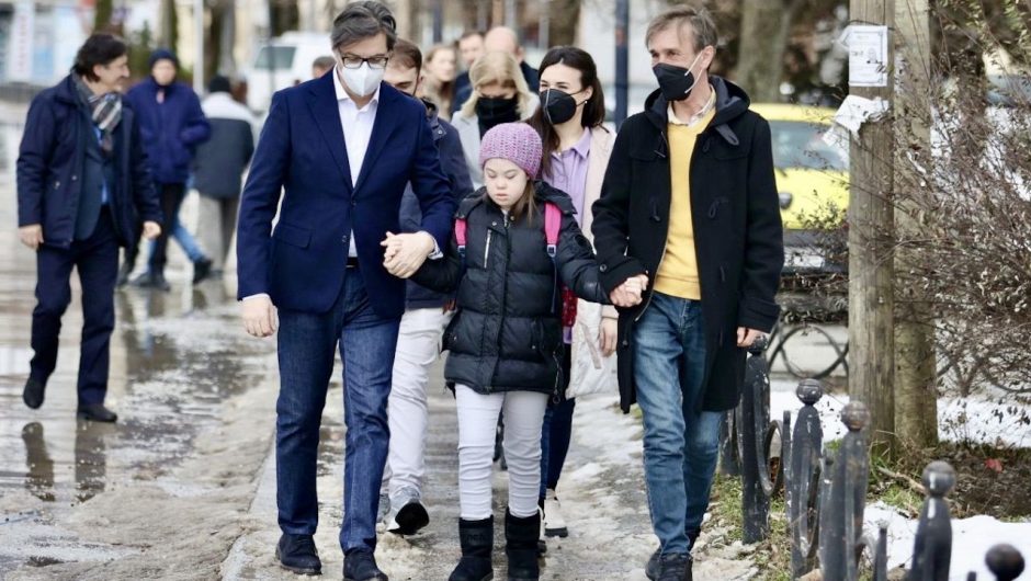 North Macedonia.  The girl with Down syndrome was a victim of hate.  The president said goodbye to her to school