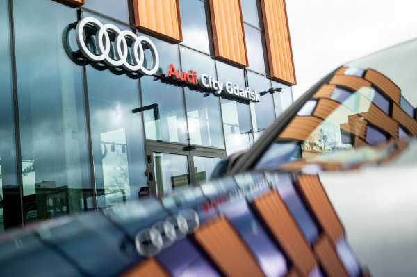 The new Audi showroom in ... an office building