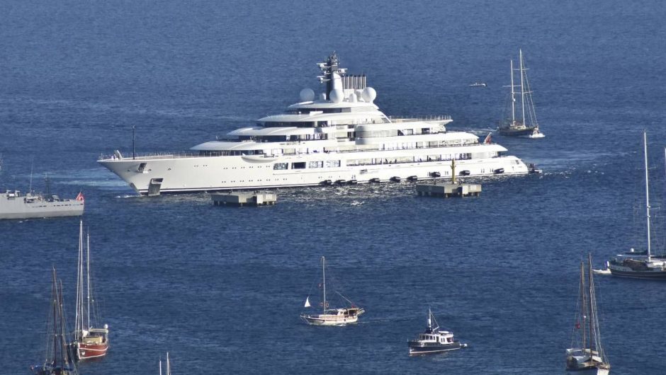 Italia.  The yacht Scheherazade is owned by Vladimir Putin