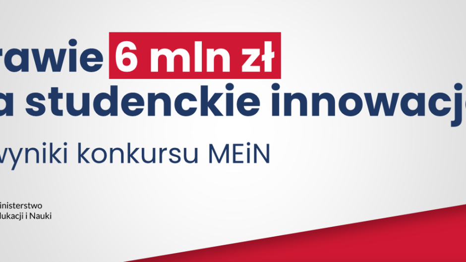 Nearly 6 million PLN for student innovations – results of the MEiN competition – Ministry of Education and Science