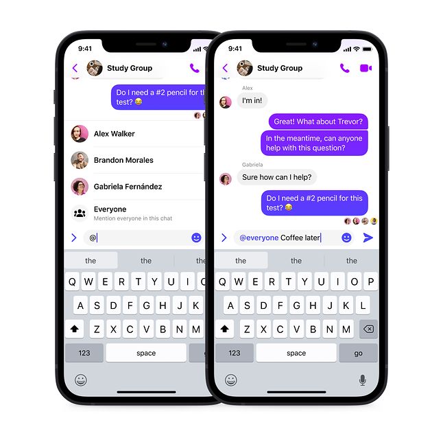 Messenger received text commands