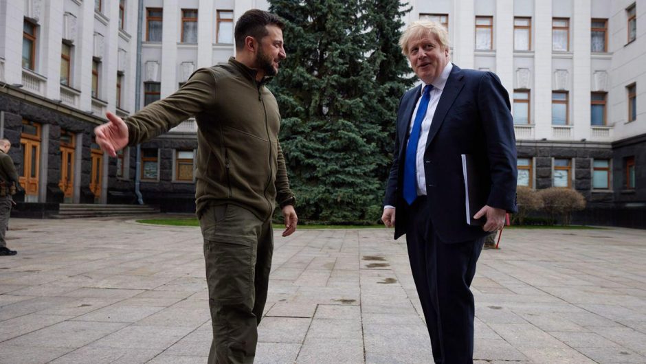 Kyiv.  Boris Johnson and Volodymyr Zelensky met in the capital of Ukraine