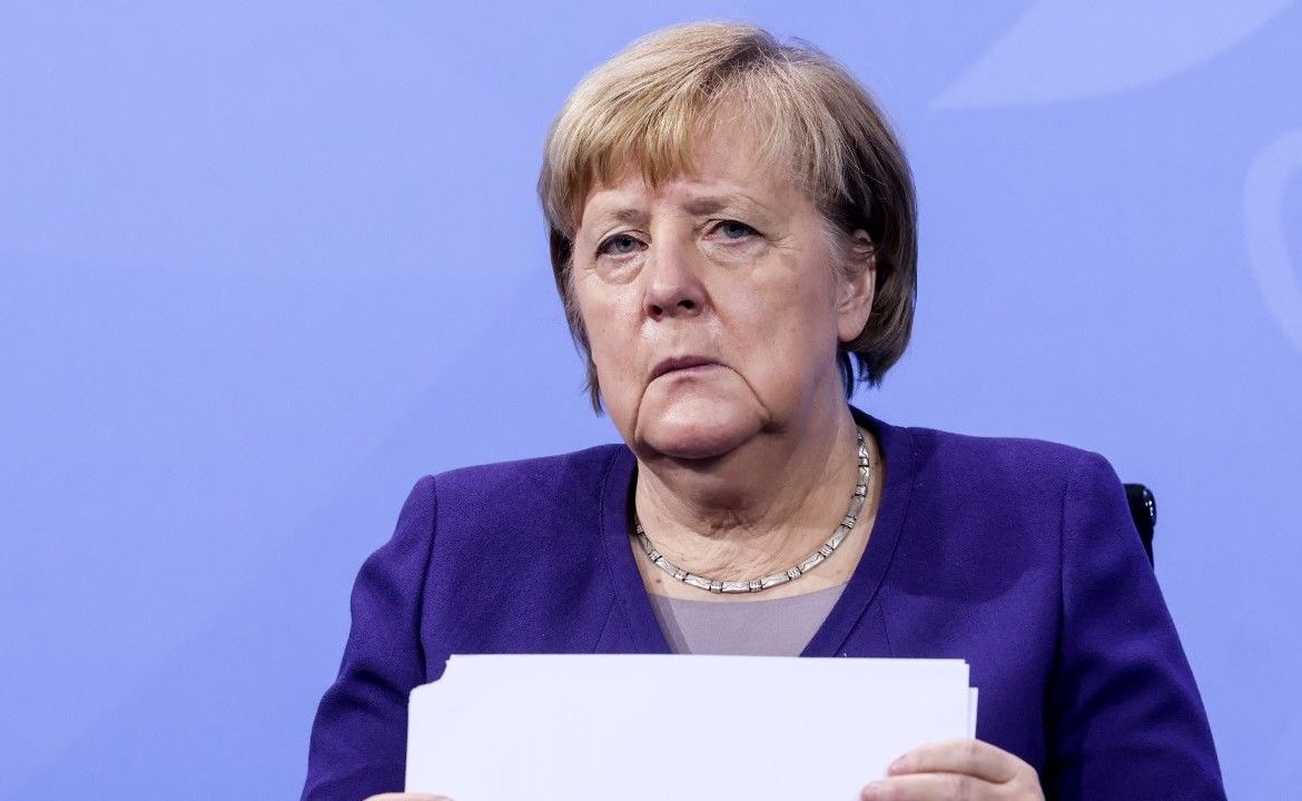 Była kanclerz Niemiec Angela Merkel (fot. Filip Singer - Pool/Getty Images)