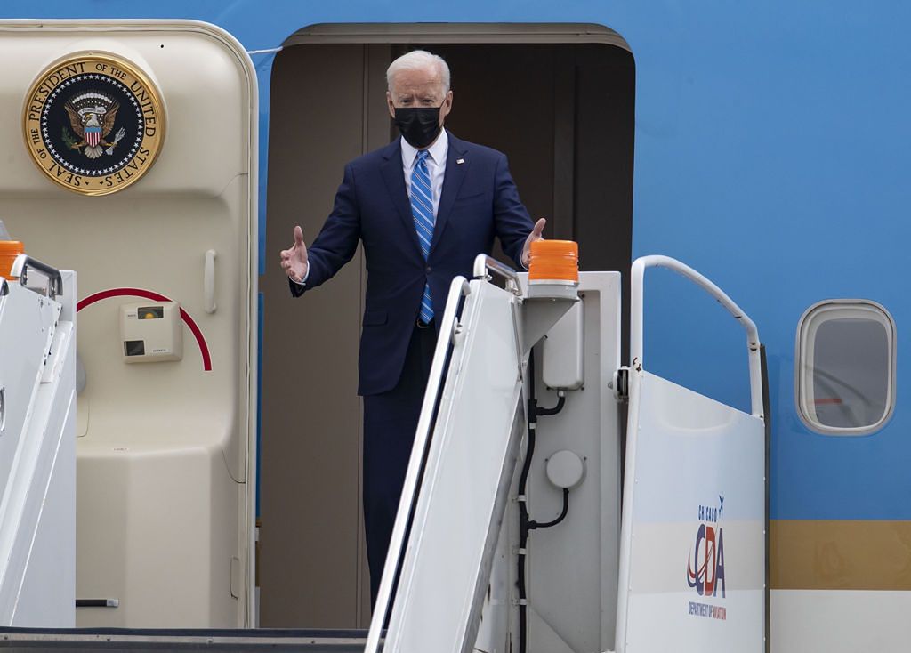 Air Force One - This is the plane of the American president.  Joe Biden flew to Poland