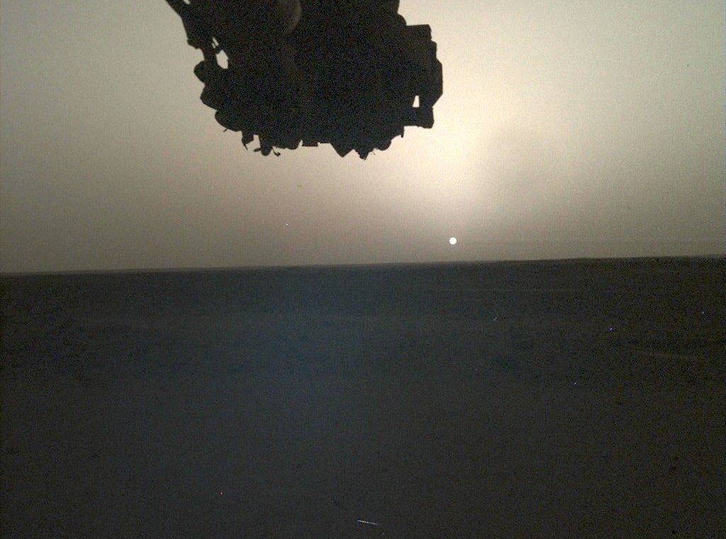 A NASA lander has recorded a sunrise on Mars.  This is where the Polish "mole" was dug
