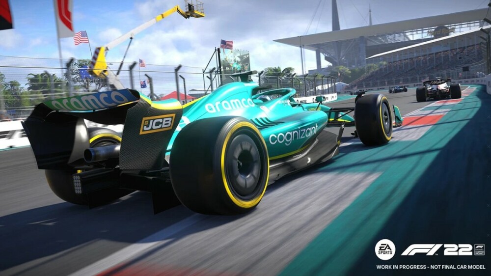 F1 2022 on the go.  Codemasters show some dynamic scenes