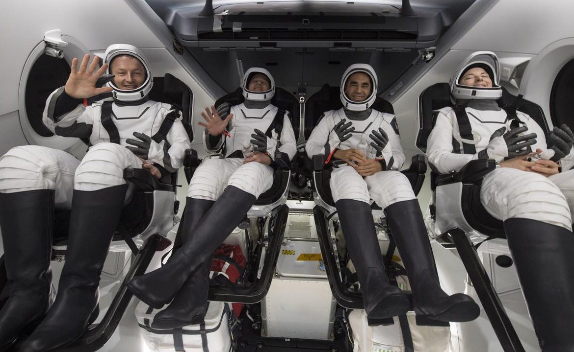 The Elon Musk SpaceX Crew Dragon capsule crew has returned to Earth.  They spent six months in space