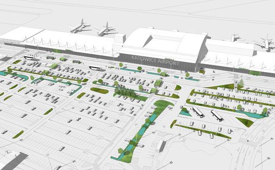 Airport model in Katowice before and after the implementation of the Archiclima LIFE project