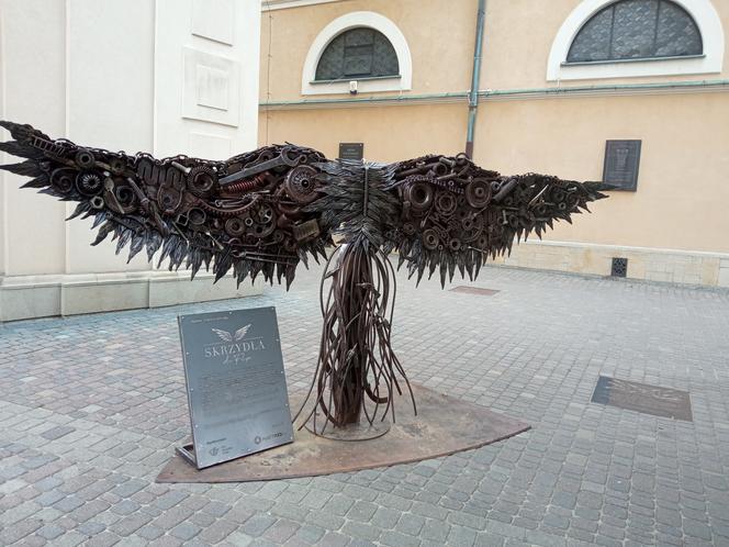     Wing Action by Philip.  The junk statue appeared in the center of Rzeszow