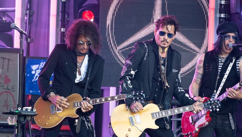 Johnny Depp is back from Hollywood Vampires.  Concerts in Europe