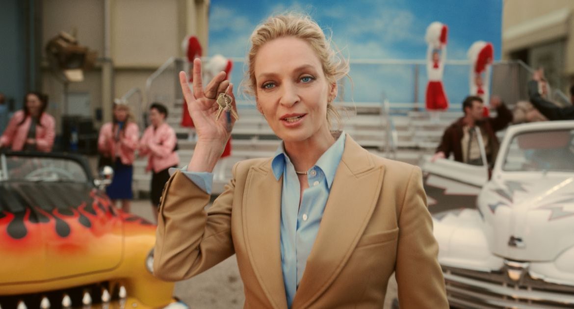 Uma Thurman and Jack Whitehall lead an all-star crew to launch a new streaming service