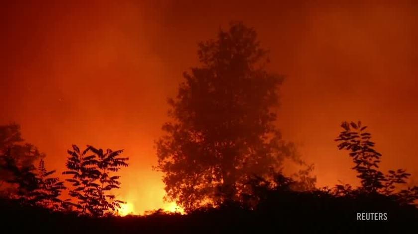 Fire in Landeras, France
