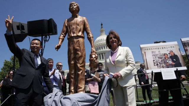 House Speaker Pelosi unveiled a statue of 