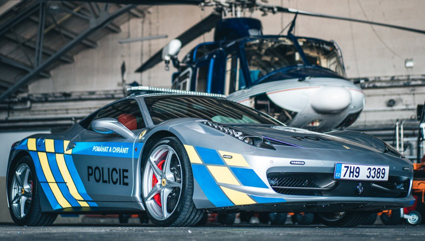 Czech police from Ferrari.  The car was taken from the criminals