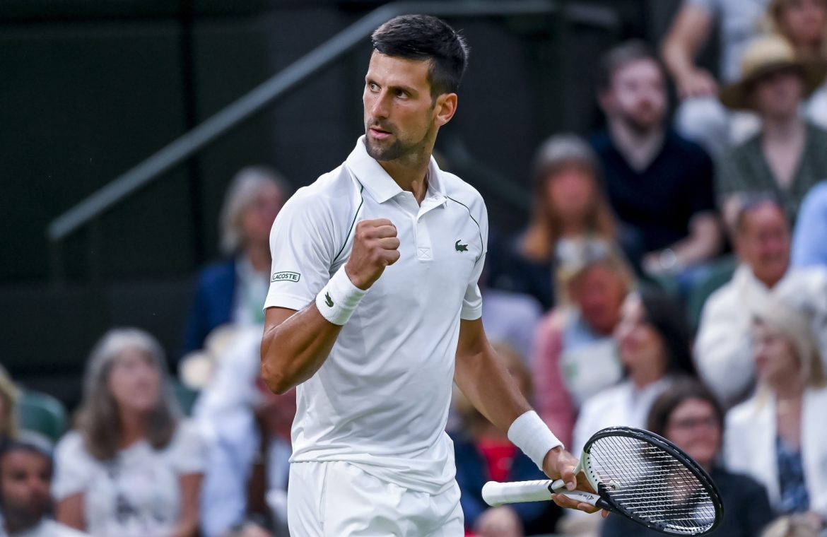 Novak Djokovic stopped revelations at Wimbledon.  The Serb was ahead