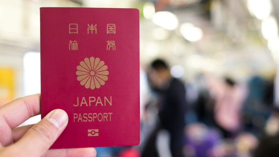 Ranking of countries with the best passports.  Japan comes first