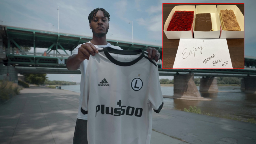 The new Legia player was stunned.  That's how he said hello to the club