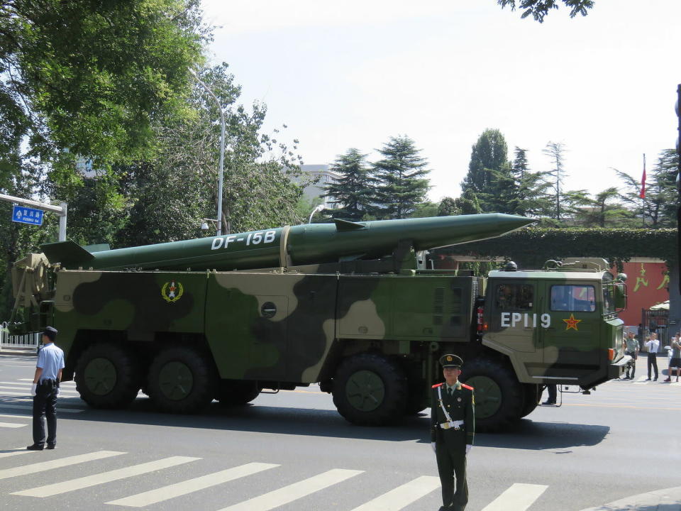 Dongfeng-15B missile.  Figure: Retrieved from Wikipedia (file image)