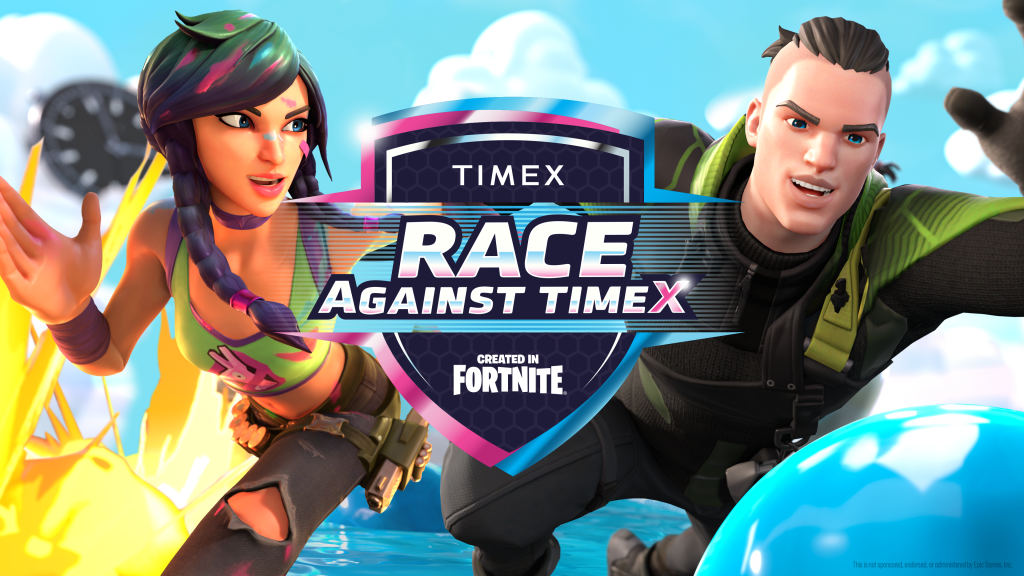 Timex 於 要塞 英雄 Fortnite 創作 「 Race against Timex 成為 成為 元 宇宙 的 官方 計時器