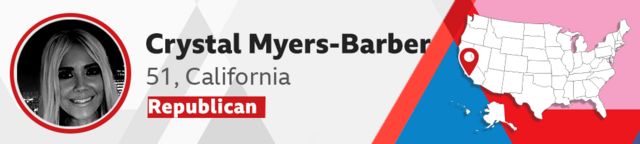 Krystal Myers Barber, 51, R, Calif