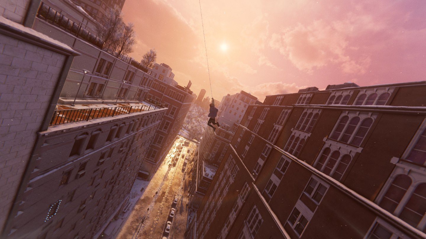 出色的 操作 設計 讓 玩家 可以 享受 化身 為 蜘蛛 人 飛天 盾 地 的 奔馳 快感。