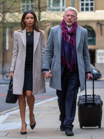 April 2022: Boris Becker with his girlfriend Lilian de Carvalho Monteiro on their way to court.
