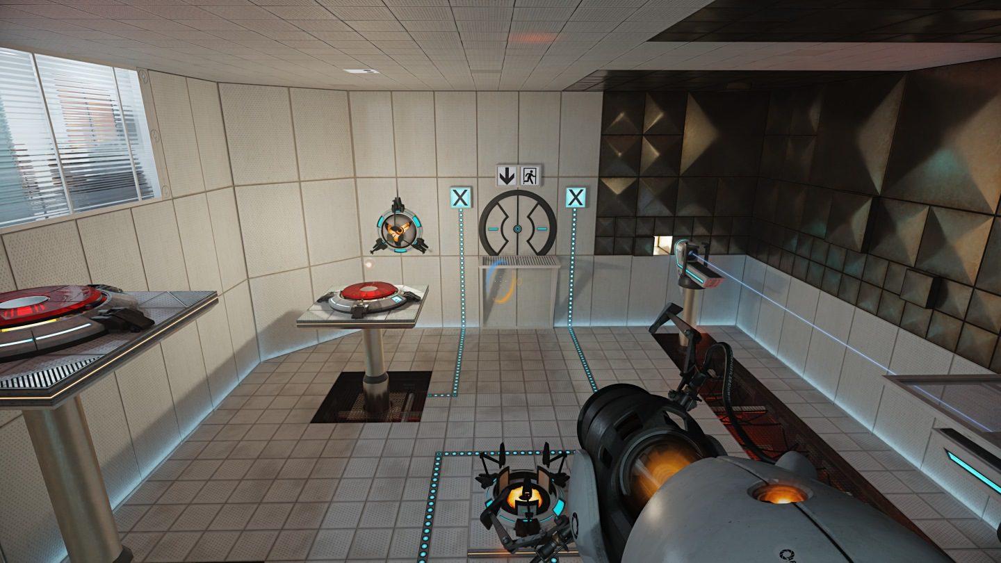 《傳送門 with RTX》 在 原有 遊戲 上 強化 畫面 表現 並 導入 光線 追蹤。